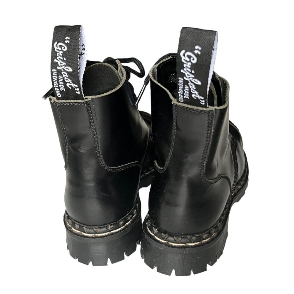 Original Gripfast Black Cap 6 Eye Steel Toe Leather Combat Boots Size 3.5 UK - Picture 4 of 14